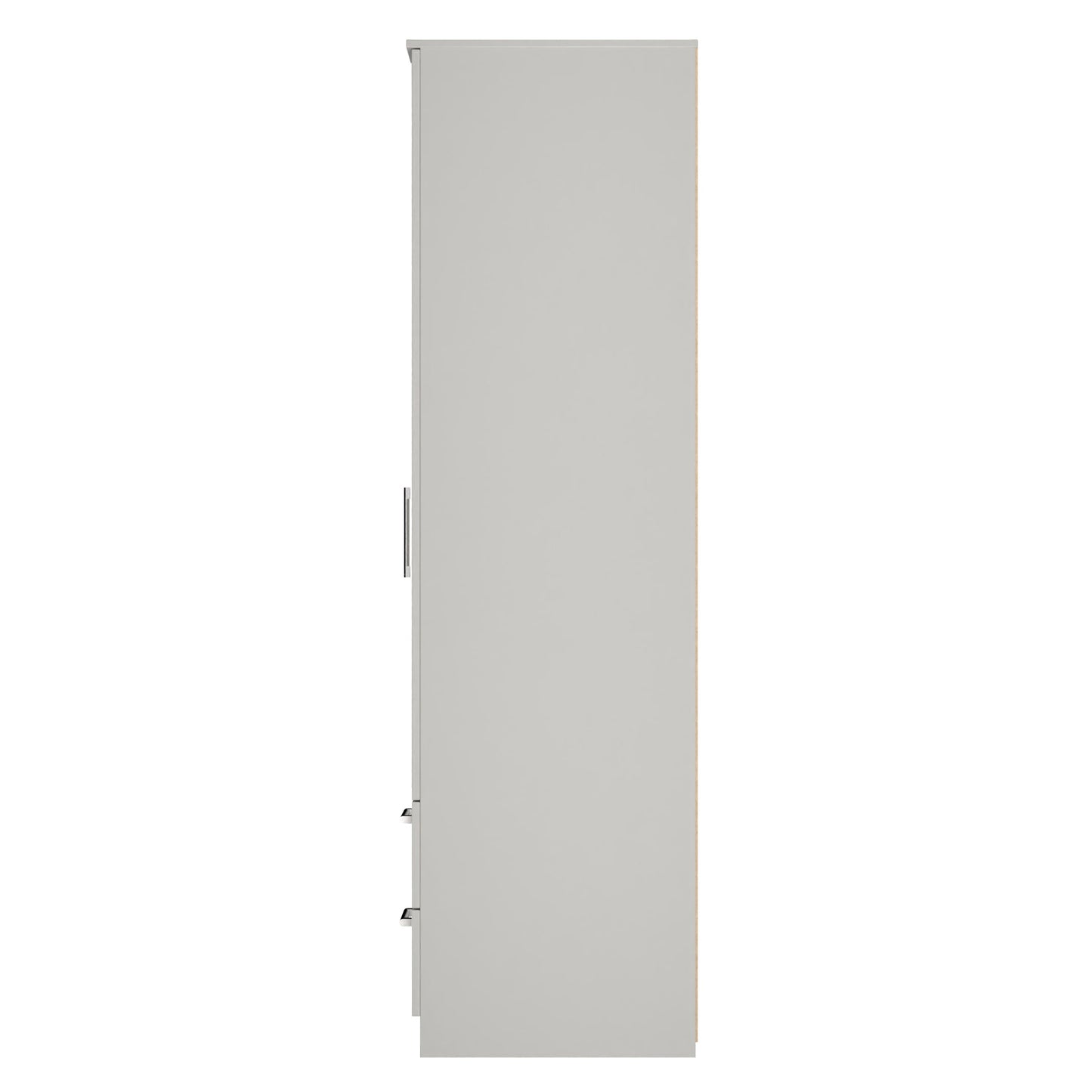 Devon Tall Mirror Wardrobe Grey 2 Doors 2 Drawers 182cm