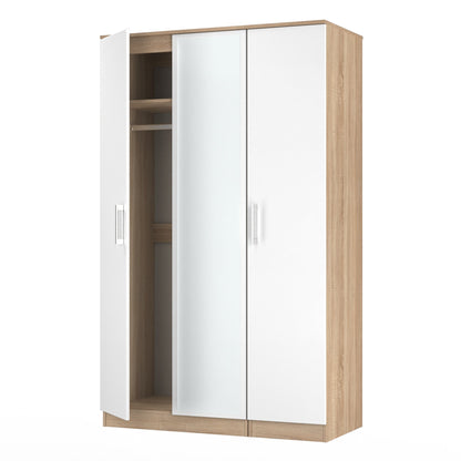 Devon Tall Wardrobe White & Oak 182cm