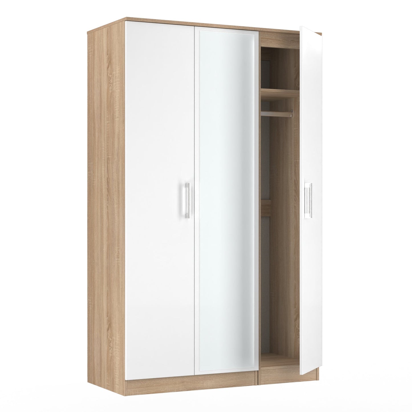 Devon Tall Wardrobe White & Oak 182cm