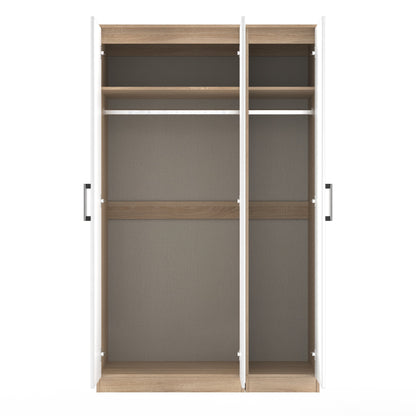 Devon Tall Wardrobe White & Oak 182cm