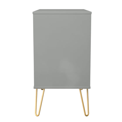 Diamond Chest of Drawers Grey 3 Drawers 77cm