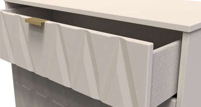 Diamond Chest of Drawers Off-White 3 Drawers 77cm