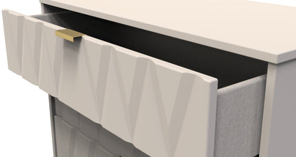 Diamond Chest of Drawers Off-White 4 Drawers 93cm