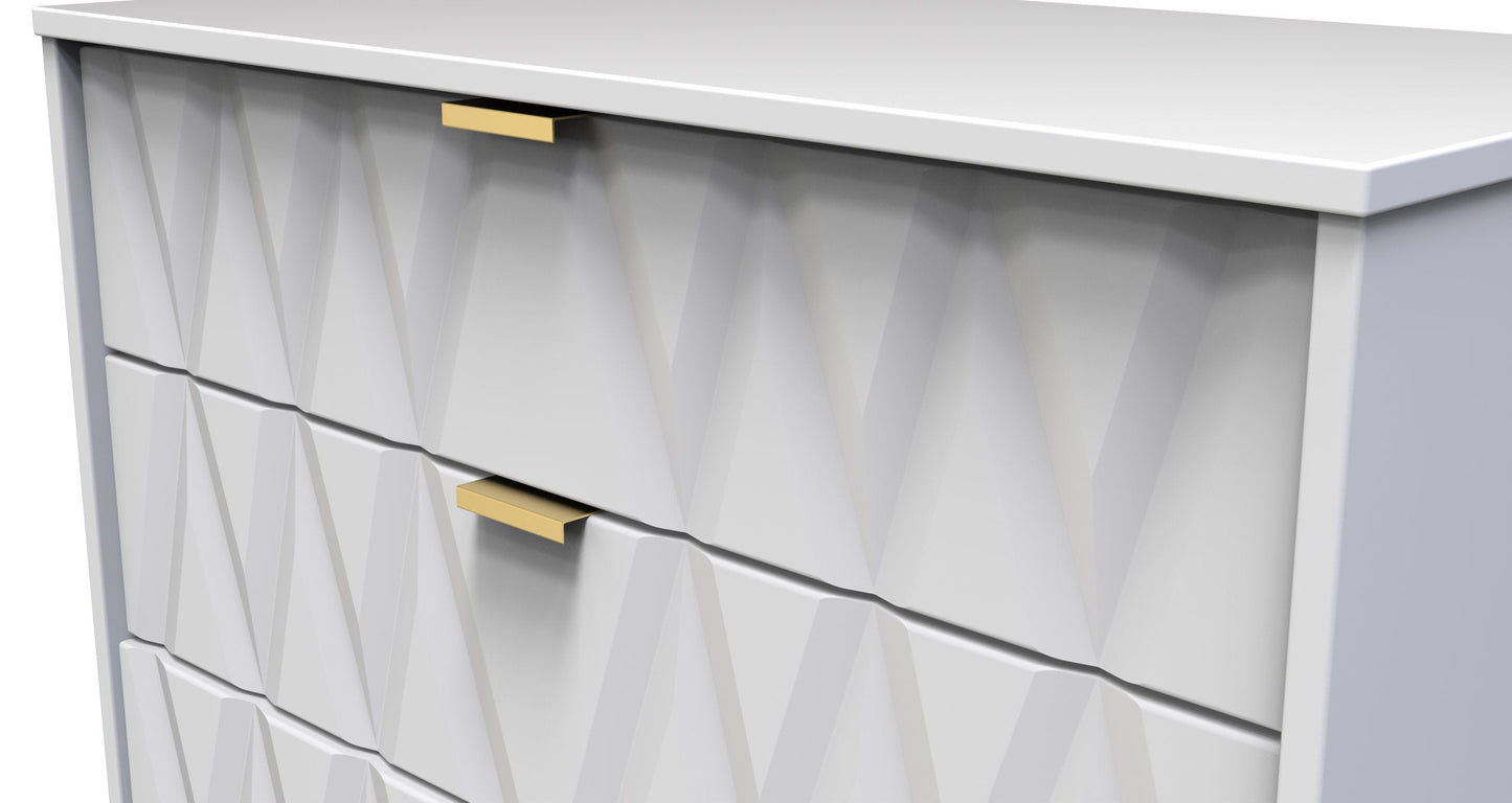 Diamond Chest of Drawers White 4 Drawers 93cm