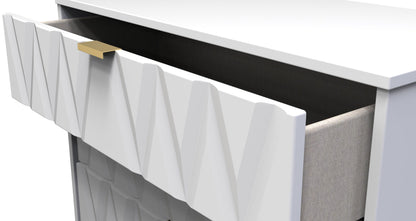 Diamond Chest of Drawers White 4 Drawers 93cm
