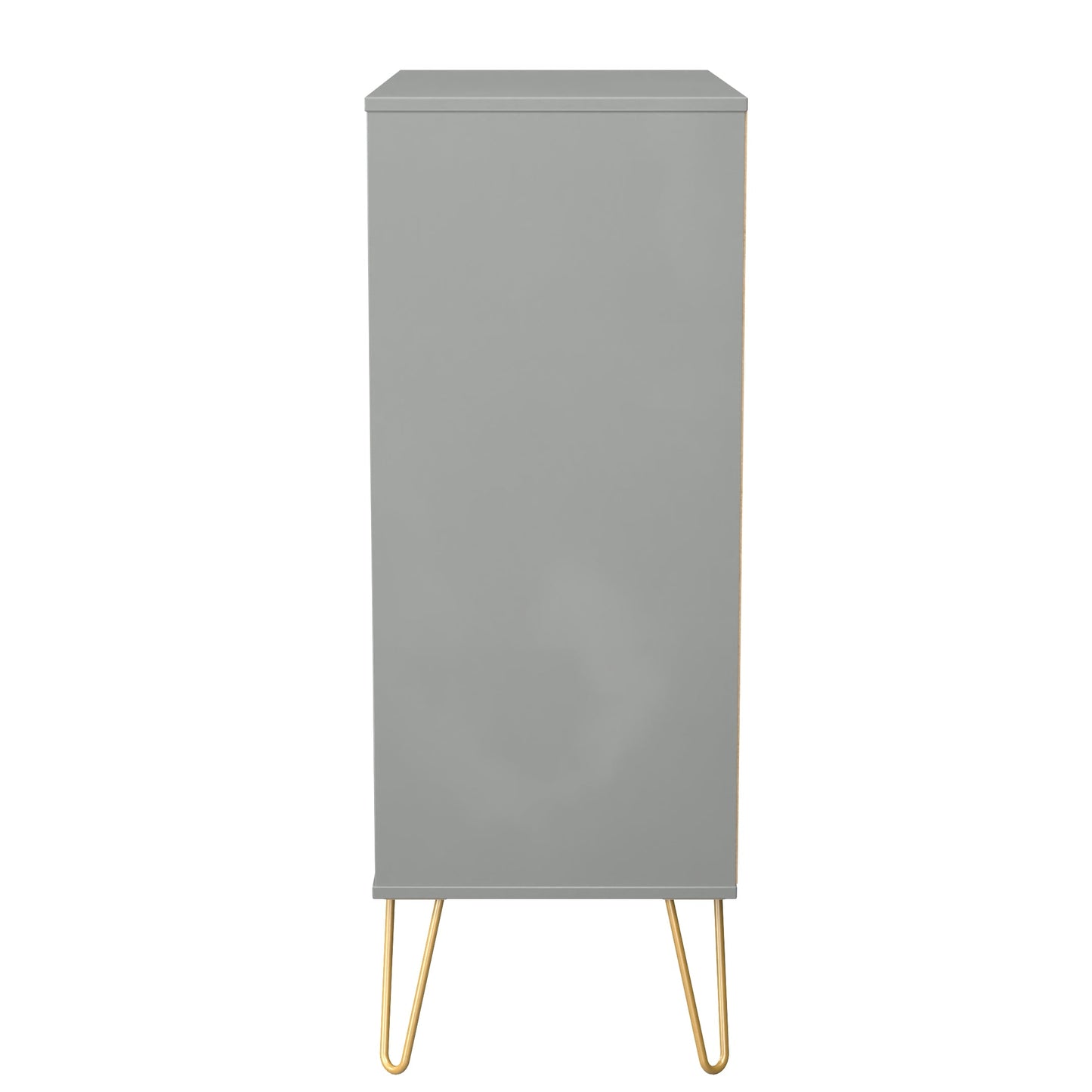 Diamond Tall Chest of Drawers Grey 5 Drawers 109cm