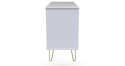 Diamond Large Chest of Drawers White 6 Drawers 115cm