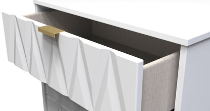 Diamond Chest of Drawers White 3 Drawers 76cm