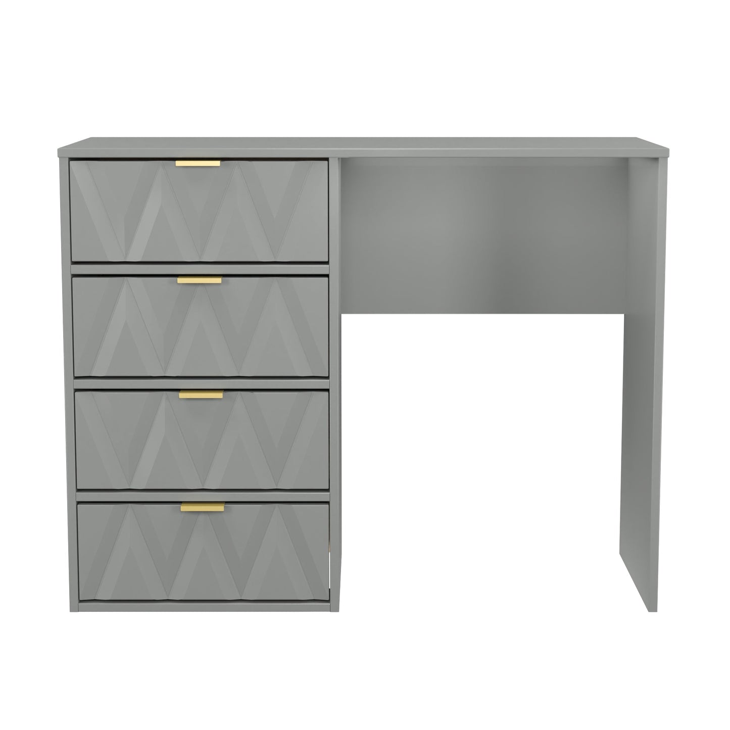 Diamond Desk Grey 4 Drawers 97cm