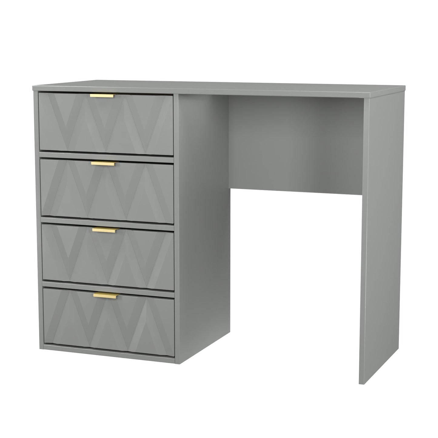 Diamond Desk Grey 4 Drawers 97cm