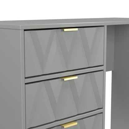 Diamond Desk Grey 4 Drawers 97cm