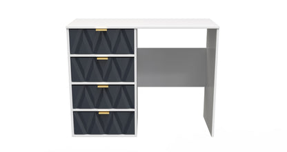 Diamond Desk Grey & White 4 Drawers 97cm
