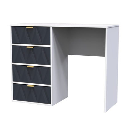 Diamond Desk Grey & White 4 Drawers 97cm