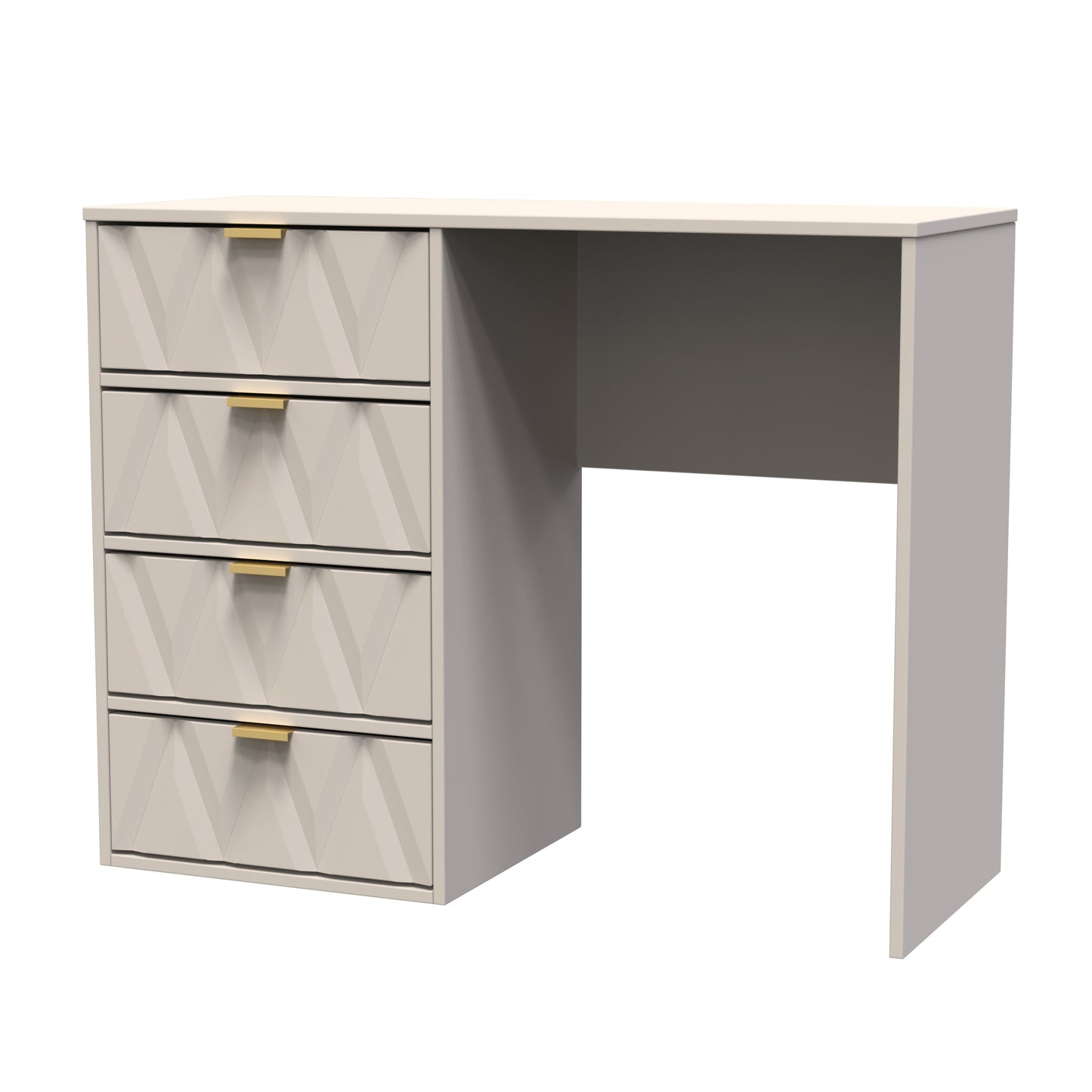 Diamond Desk Off-White 4 Drawers 97cm