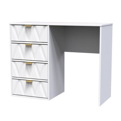 Diamond Desk White 4 Drawers 97cm
