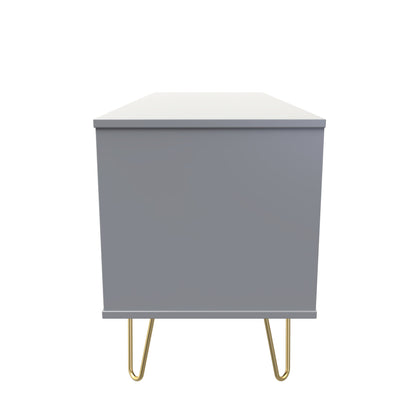 Diamond Large Chest of Drawers Grey 4 Drawers 115cm