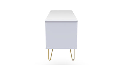 Diamond Large Chest of Drawers White 4 Drawers 115cm