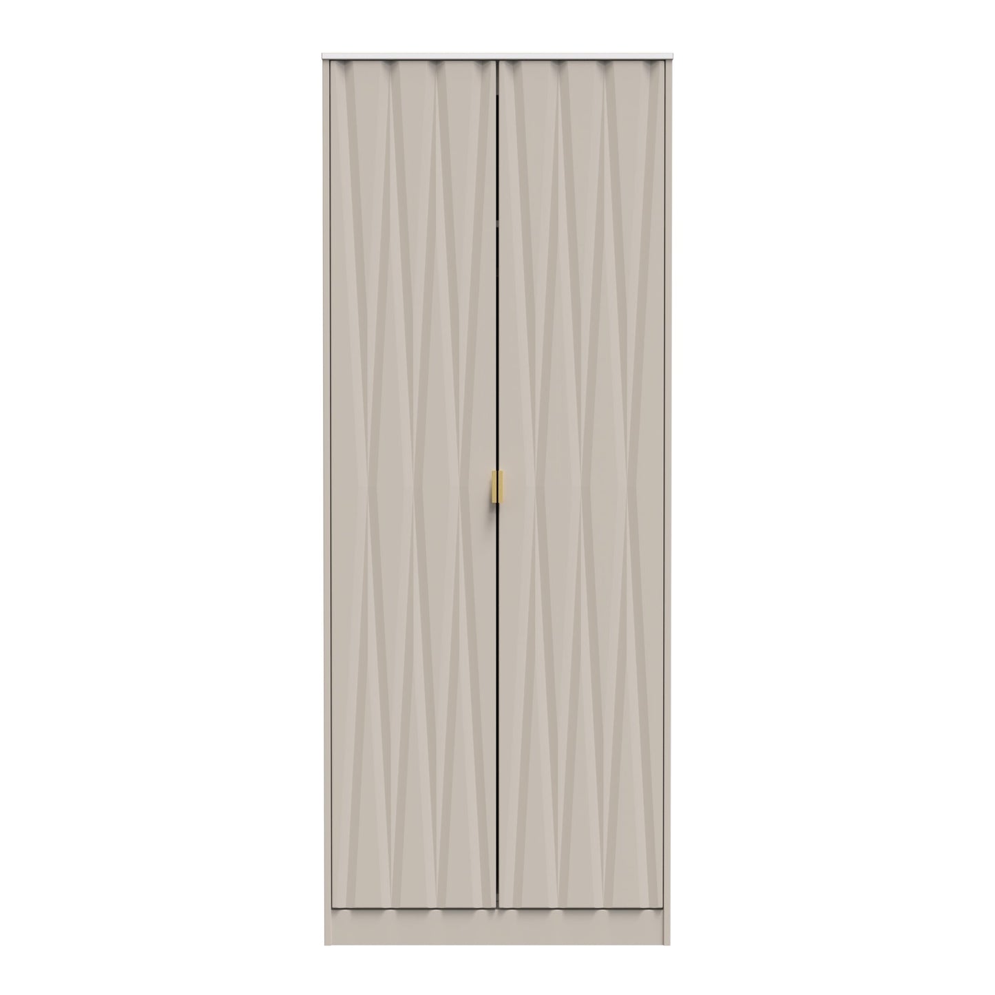 Diamond Tall Wardrobe Off-White 2 Doors 197cm