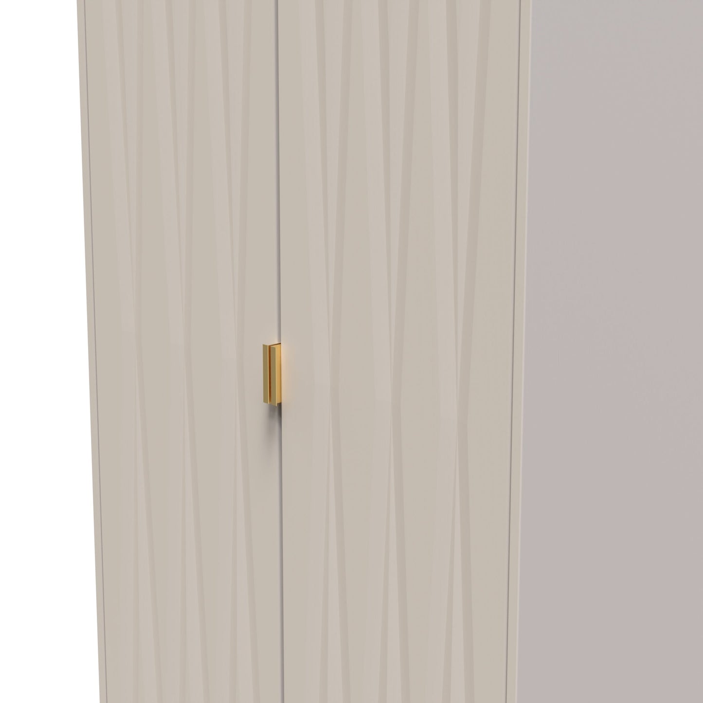 Diamond Tall Wardrobe Off-White 2 Doors 197cm