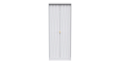 Diamond Tall Wardrobe White 2 Doors 197cm