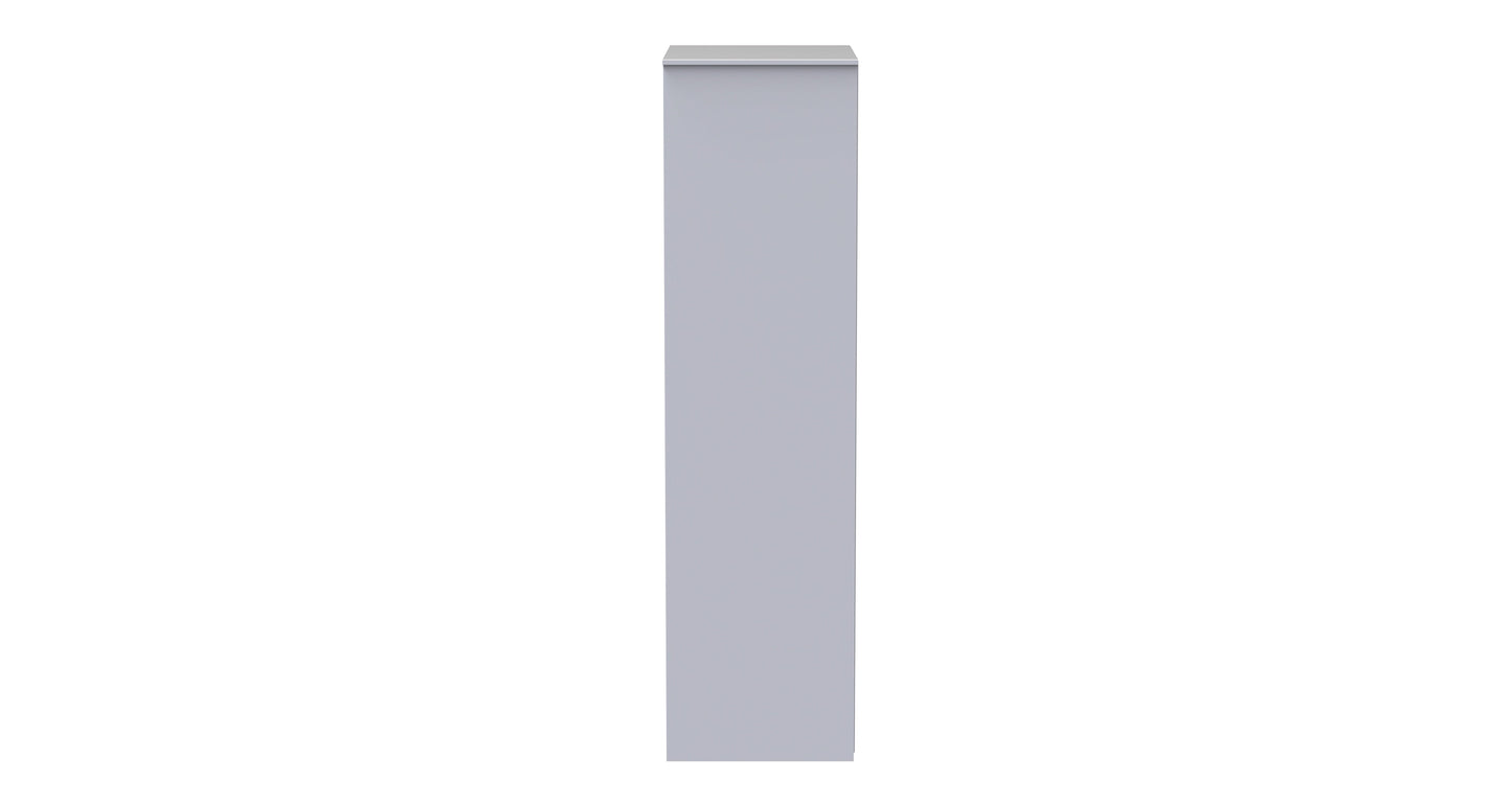 Diamond Tall Wardrobe White 2 Doors 197cm