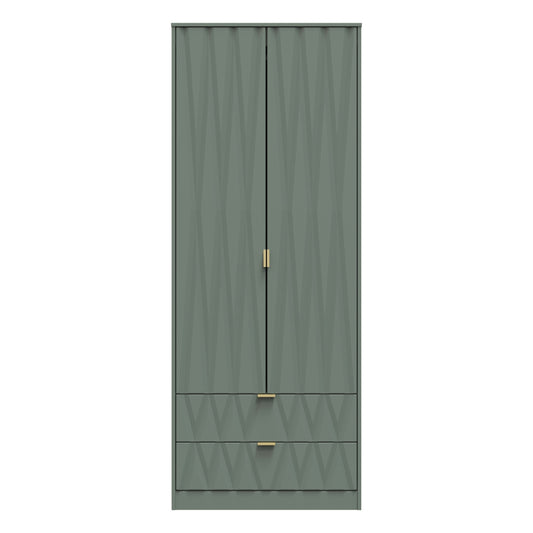 Diamond Tall Wardrobe Not Applicable 2 Doors 2 Drawers 197cm