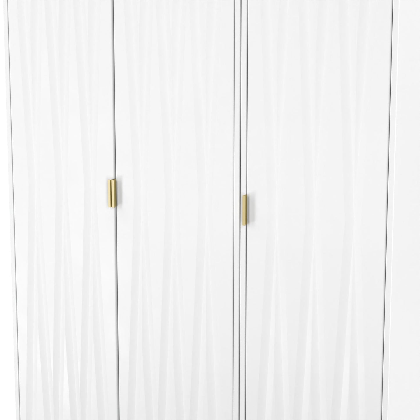 Diamond Tall Wardrobe White 3 Doors 1 Shelf 198cm
