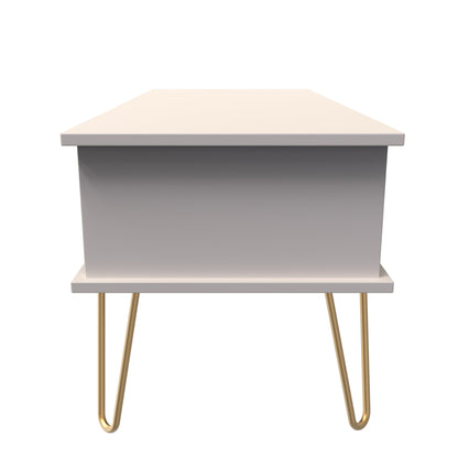 Diamond Coffee Table Off-White 1 Shelf 1 Drawer 92cm