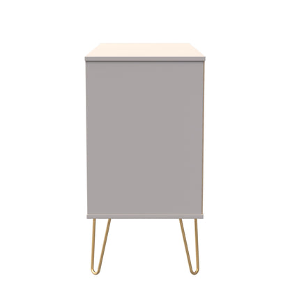 Diamond TV Unit Off-White 2 Shelves 3 Drawers 97cm