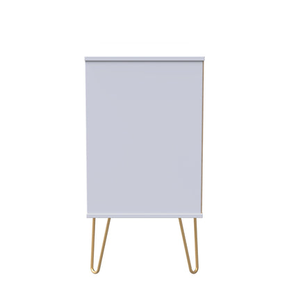 Diamond TV Unit White 2 Shelves 3 Drawers 97cm