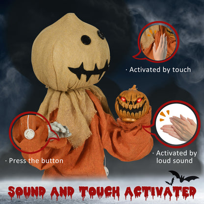 Animated Scarecrow Halloween Decoration - 77cm