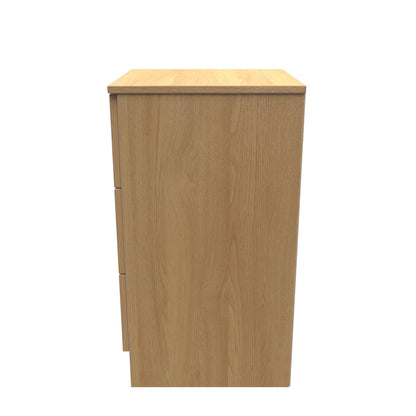 Dorset Bedside Table Oak 3 Drawers 70cm