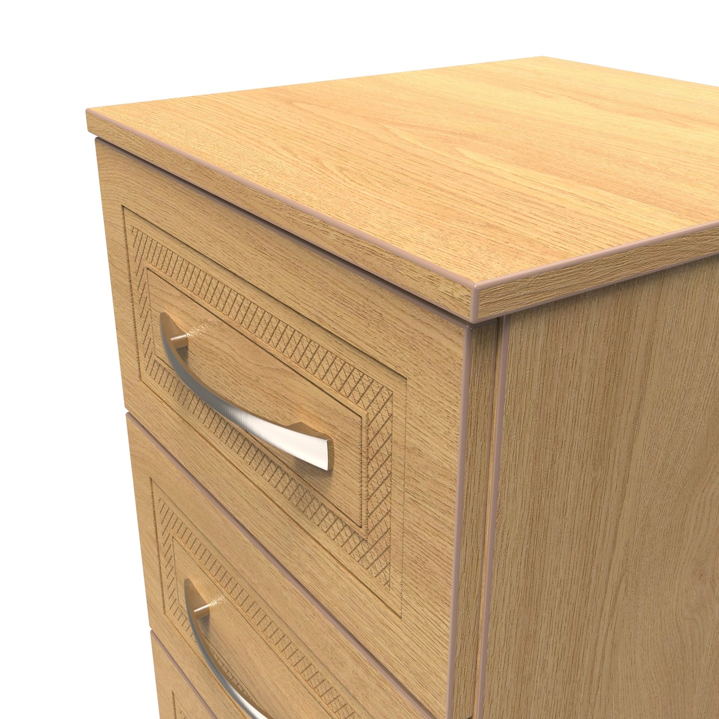 Dorset Bedside Table Oak 3 Drawers 70cm
