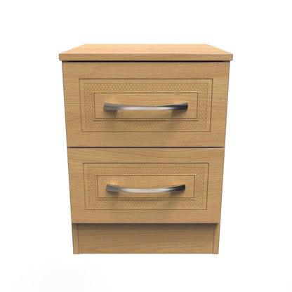 Dorset Bedside Table Oak 2 Drawers 51cm