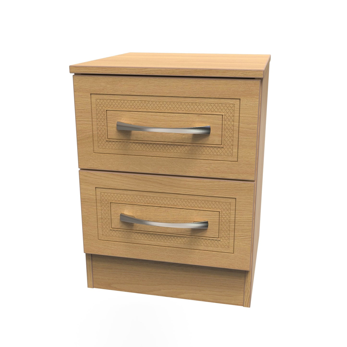 Dorset Bedside Table Oak 2 Drawers 51cm
