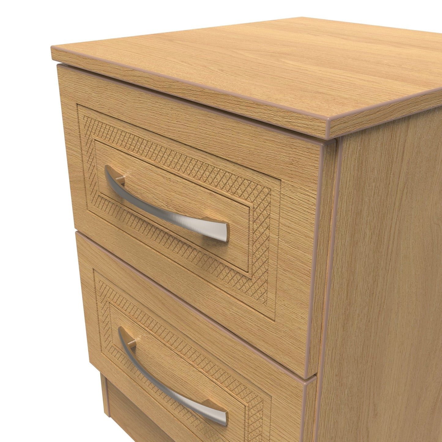 Dorset Bedside Table Oak 2 Drawers 51cm
