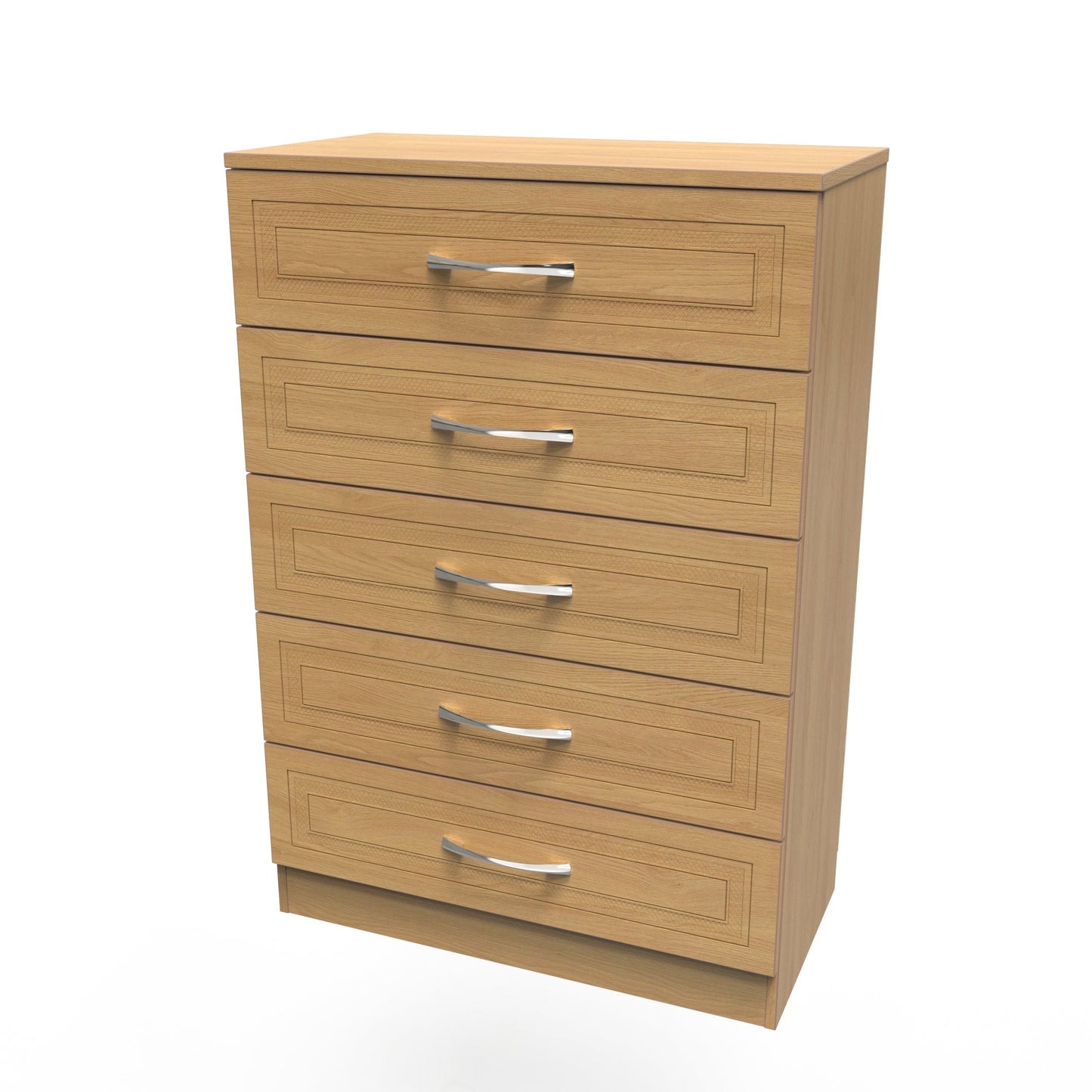 Dorset Tall Chest of Drawers Oak 5 Drawers 108cm