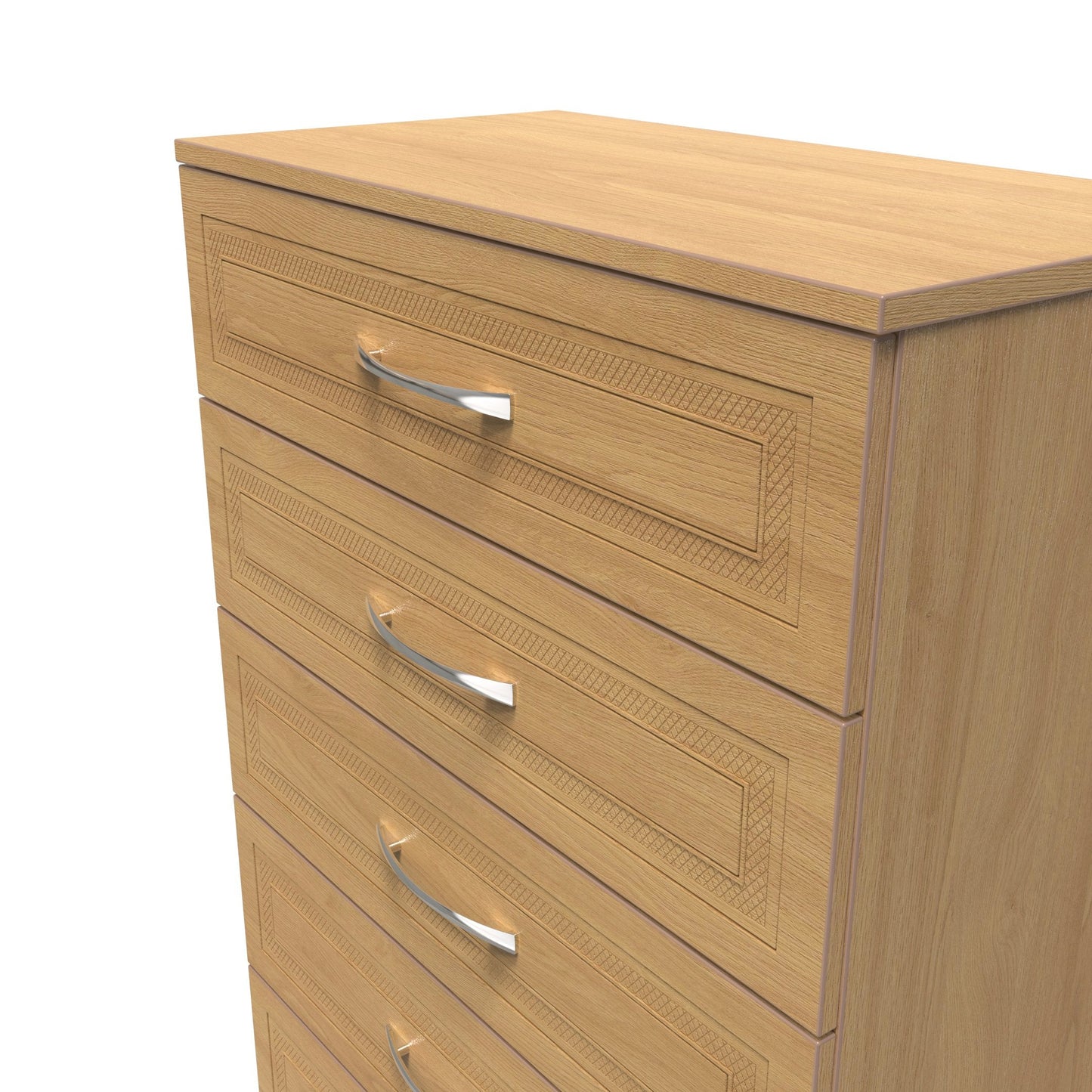 Dorset Tall Chest of Drawers Oak 5 Drawers 108cm