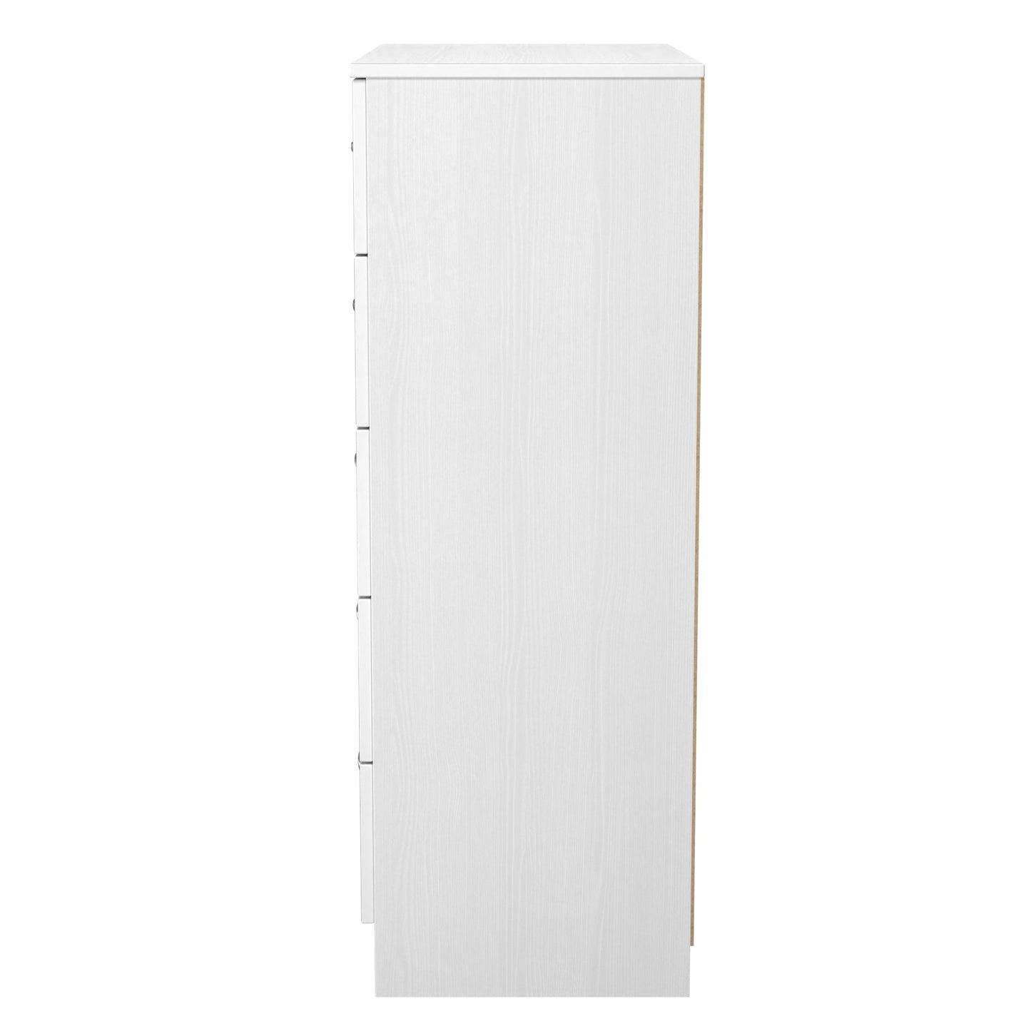 Dorset Tall Chest of Drawers White 5 Drawers 108cm
