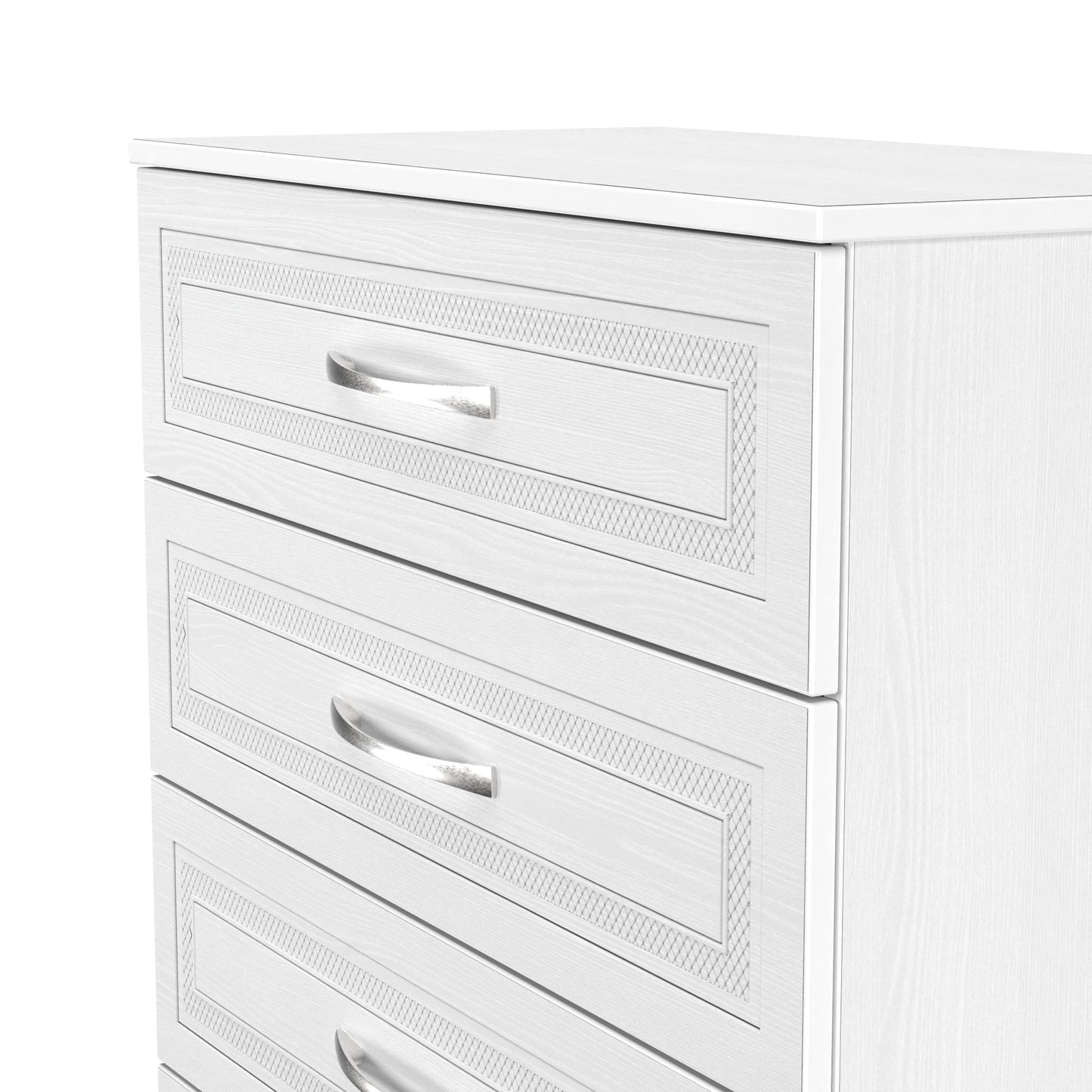 Dorset Tall Chest of Drawers White 5 Drawers 108cm
