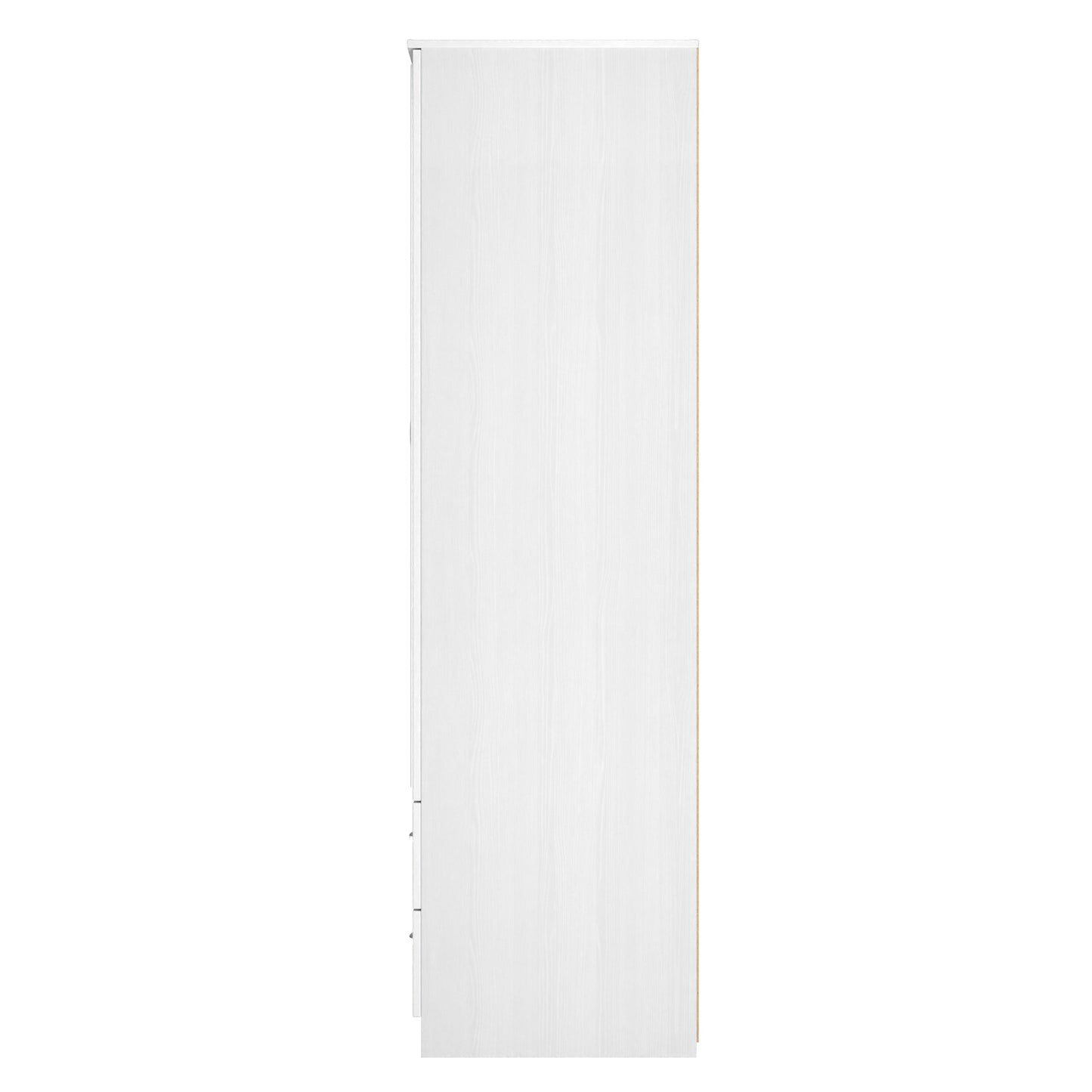 Dorset Tall Mirror Wardrobe White 2 Doors 2 Drawers 182cm