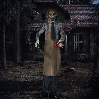 Animated Chainsaw Killer Halloween Decoration - 170cm Primary Image