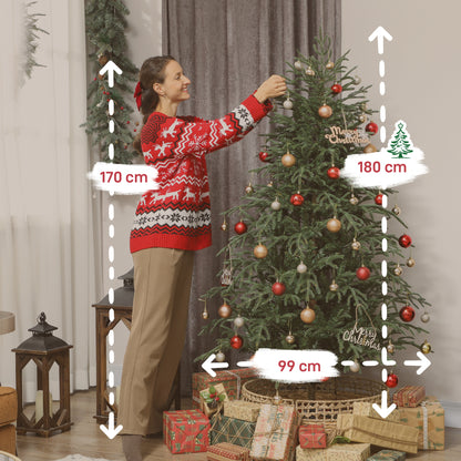 6ft Full Spruce Christmas Tree Artificial -  1814 Tips