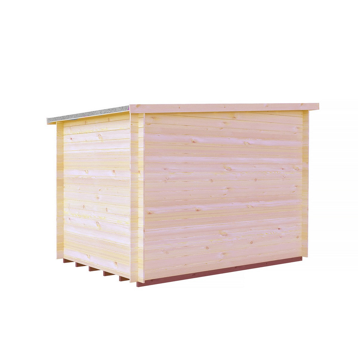 Shire Emneth 6' 10" x 9' 9" Pent Log Cabin - Premium 19mm Cladding Log Clad