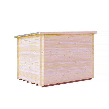 Shire Emneth 6' 10" x 9' 9" Pent Log Cabin - Premium 19mm Cladding Log Clad