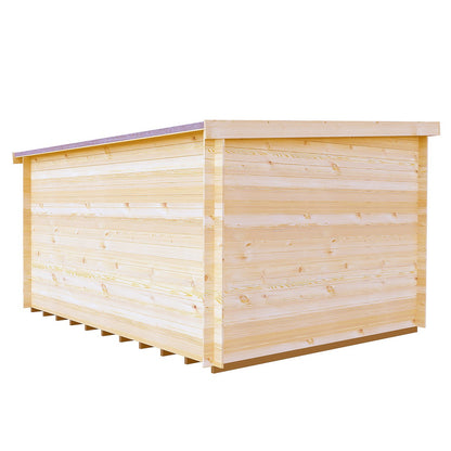 Shire Emneth 12' 9" x 9' 9" Pent Log Cabin - Premium 19mm Cladding Log Clad