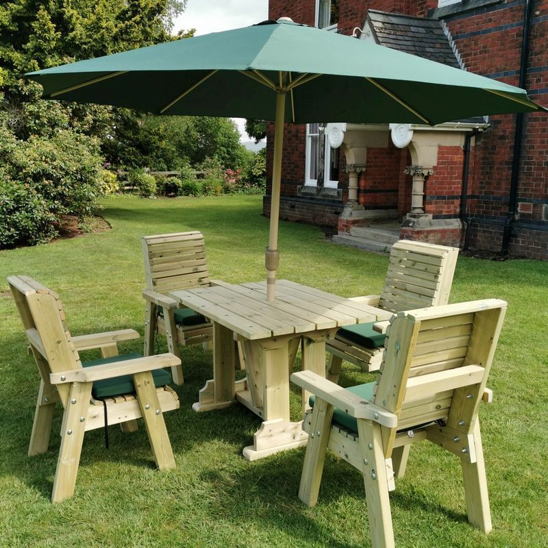 Ergo 4 Seat Chair Rectangle Table Set