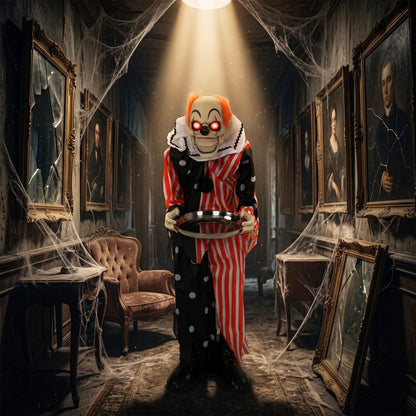 Animated Scary Clown Halloween Decoration - 91cm