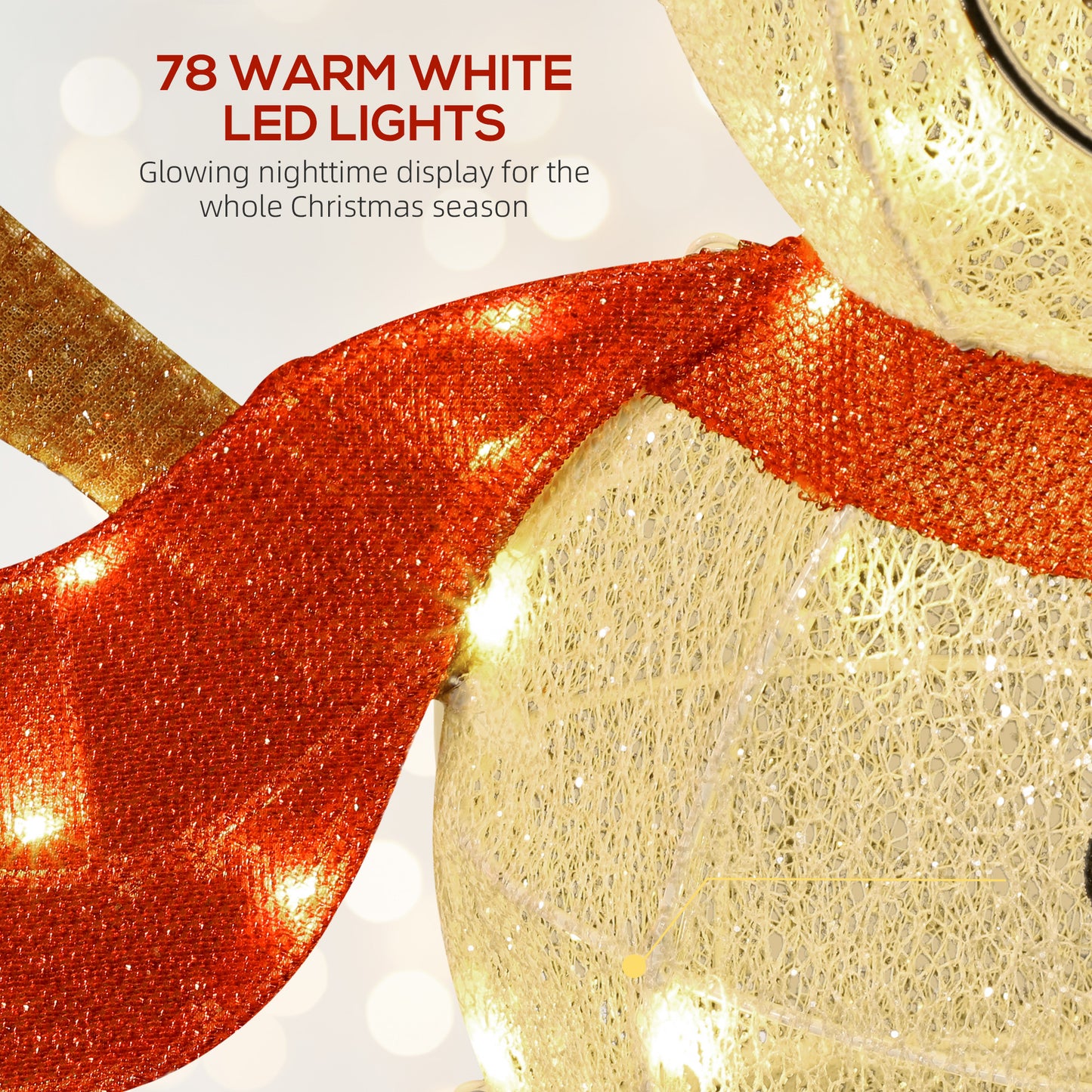 Christmas Feature Light Warm White Outdoor 78 LED - 90cm