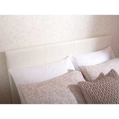 GFW Bugi Double Bed Faux Leather White 5 x 7ft